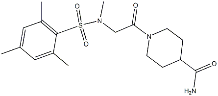 1-{[(mesitylsulfonyl)(methyl)amino]acetyl}-4-piperidinecarboxamide|