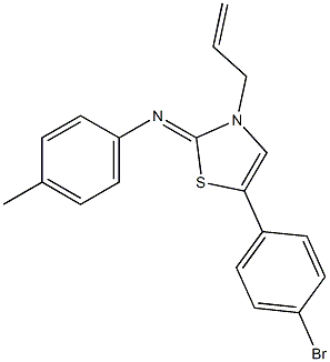 N-(3-allyl-5-(4-bromophenyl)-1,3-thiazol-2(3H)-ylidene)-N-(4-methylphenyl)amine