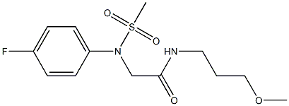 2-[4-fluoro(methylsulfonyl)anilino]-N-(3-methoxypropyl)acetamide