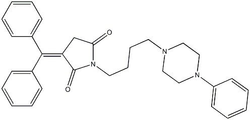 3-(diphenylmethylene)-1-[4-(4-phenyl-1-piperazinyl)butyl]-2,5-pyrrolidinedione