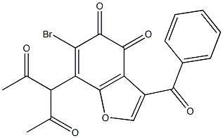 7-(1-acetyl-2-oxopropyl)-3-benzoyl-6-bromo-1-benzofuran-4,5-dione