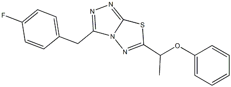1-[3-(4-fluorobenzyl)[1,2,4]triazolo[3,4-b][1,3,4]thiadiazol-6-yl]ethyl phenyl ether