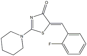 5-(2-fluorobenzylidene)-2-(1-piperidinyl)-1,3-thiazol-4(5H)-one