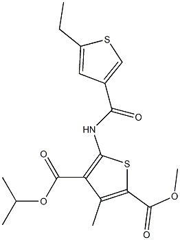 4-isopropyl 2-methyl 5-{[(5-ethyl-3-thienyl)carbonyl]amino}-3-methyl-2,4-thiophenedicarboxylate
