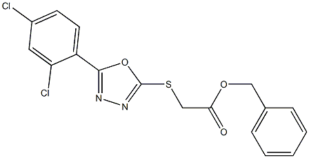 phenylmethyl {[5-(2,4-dichlorophenyl)-1,3,4-oxadiazol-2-yl]sulfanyl}acetate