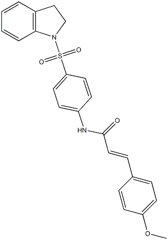 (E)-N-[4-(2,3-dihydro-1H-indol-1-ylsulfonyl)phenyl]-3-(4-methoxyphenyl)-2-propenamide