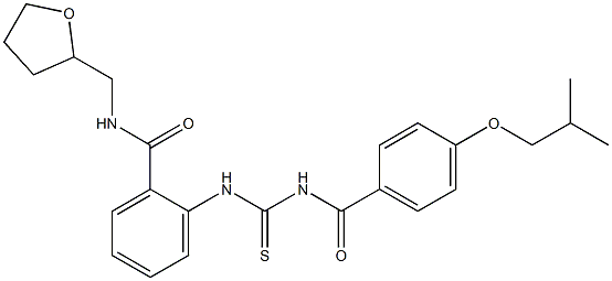 2-({[(4-isobutoxybenzoyl)amino]carbothioyl}amino)-N-(tetrahydro-2-furanylmethyl)benzamide