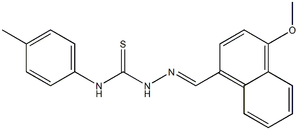 2-[(E)-(4-methoxy-1-naphthyl)methylidene]-N-(4-methylphenyl)-1-hydrazinecarbothioamide