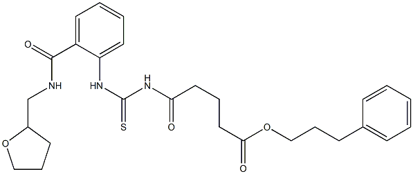 3-phenylpropyl 5-oxo-5-{[(2-{[(tetrahydro-2-furanylmethyl)amino]carbonyl}anilino)carbothioyl]amino}pentanoate