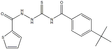 4-(tert-butyl)-N-{[2-(2-thienylcarbonyl)hydrazino]carbothioyl}benzamide Structure