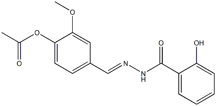 4-{[(E)-2-(2-hydroxybenzoyl)hydrazono]methyl}-2-methoxyphenyl acetate