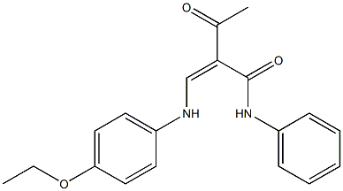 (Z)-2-acetyl-3-(4-ethoxyanilino)-N-phenyl-2-propenamide Structure