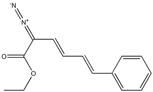 (3E)-6-フェニル-2-ジアゾ-3,5-ヘキサジエン酸エチル 化学構造式