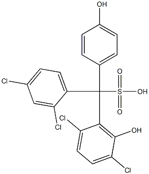 (2,4-Dichlorophenyl)(2,5-dichloro-6-hydroxyphenyl)(4-hydroxyphenyl)methanesulfonic acid