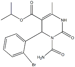 1,2,3,4-Tetrahydro-3-(carbamoyl)-6-methyl-2-oxo-4-(2-bromophenyl)pyrimidine-5-carboxylic acid isopropyl ester
