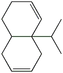 1,4,4a,5,6,8a-ヘキサヒドロ-8a-イソプロピルナフタレン 化学構造式