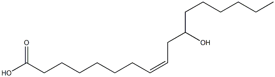 (Z)-11-ヒドロキシ-8-ヘプタデセン酸 化学構造式