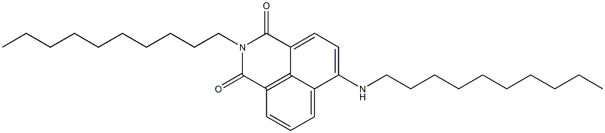 6-デシルアミノ-2-デシル-1H-ベンゾ[de]イソキノリン-1,3(2H)-ジオン 化学構造式