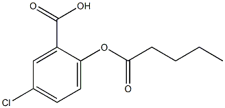 2-ペンタノイルオキシ-5-クロロ安息香酸 化学構造式
