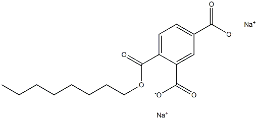 4-(オクチルオキシカルボニル)イソフタル酸二ナトリウム 化学構造式