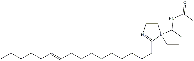 1-[1-(アセチルアミノ)エチル]-1-エチル-2-(10-ヘキサデセニル)-2-イミダゾリン-1-イウム 化学構造式
