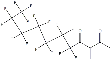 5,5,6,6,7,7,8,8,9,9,10,10,11,11,11-ペンタデカフルオロ-3-メチルウンデカン-2,4-ジオン 化学構造式