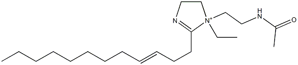 1-[2-(アセチルアミノ)エチル]-2-(3-ドデセニル)-1-エチル-2-イミダゾリン-1-イウム 化学構造式