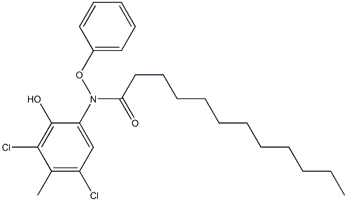 2-(2-Decylphenoxyacetylamino)-4,6-dichloro-5-methylphenol|