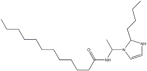1-(1-ラウロイルアミノエチル)-2-ブチル-4-イミダゾリン 化学構造式