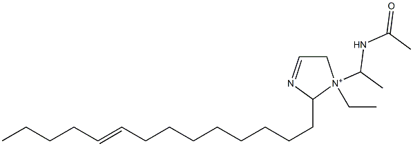 1-[1-(アセチルアミノ)エチル]-1-エチル-2-(9-テトラデセニル)-3-イミダゾリン-1-イウム 化学構造式