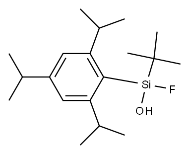 tert-ブチルフルオロ(2,4,6-トリイソプロピルフェニル)シラノール 化学構造式