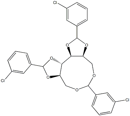 1-O,6-O:2-O,3-O:4-O,5-O-Tris(3-chlorobenzylidene)-L-glucitol