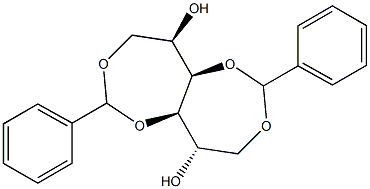 1-O,4-O:3-O,6-O-ジベンジリデン-D-グルシトール 化学構造式