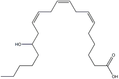 (6Z,9Z,12Z)-15-ヒドロキシ-6,9,12-イコサトリエン酸 化学構造式