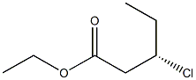 [S,(+)]-3-クロロ吉草酸エチル 化学構造式