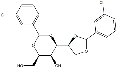 2-O,4-O:5-O,6-O-Bis(3-chlorobenzylidene)-L-glucitol Struktur