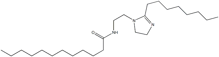 1-(2-ラウロイルアミノエチル)-2-オクチル-2-イミダゾリン 化学構造式