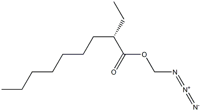(S)-1-(アジドメチル)ヘプチル=ブタノアート 化学構造式