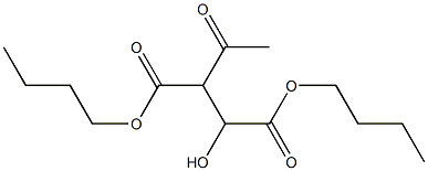 3-アセチル-2-ヒドロキシブタン二酸ジブチル 化学構造式