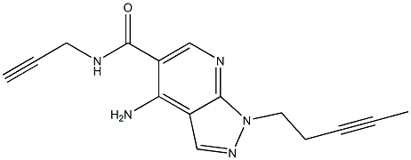 1-(3-Pentynyl)-4-amino-N-(2-propynyl)-1H-pyrazolo[3,4-b]pyridine-5-carboxamide