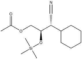 (2S,3R)-4-Acetoxy-3-(trimethylsilyloxy)-2-cyclohexylbutanenitrile