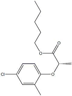 (S)-2-(4-クロロ-2-メチルフェノキシ)プロパン酸ペンチル 化学構造式