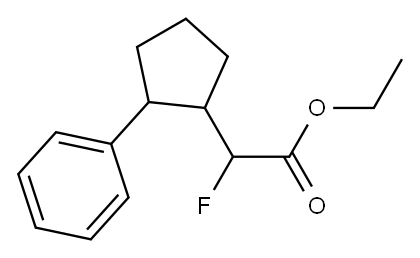 2-Fluoro-2-(2-phenylcyclopentan-1-yl)acetic acid ethyl ester
