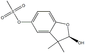 (R)-2,3-ジヒドロ-3,3-ジメチル-2,5-ベンゾフランジオール5-メタンスルホナート 化学構造式