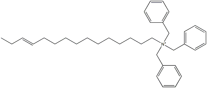 (12-ペンタデセニル)トリベンジルアミニウム 化学構造式