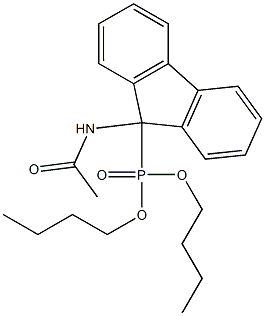 [9-(アセチルアミノ)-9H-フルオレン-9-イル]ホスホン酸ジブチル 化学構造式