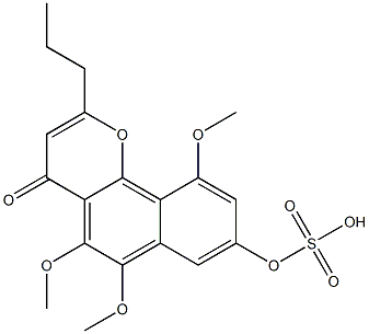 Sulfuric acid 5,6,10-trimethoxy-4-oxo-2-propyl-4H-naphtho[1,2-b]pyran-8-yl ester