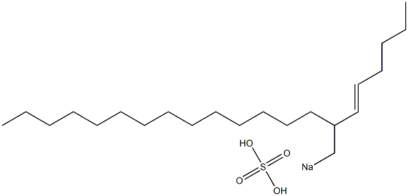 Sulfuric acid 2-(1-hexenyl)hexadecyl=sodium ester salt