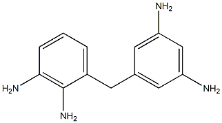 5-[(2,3-ジアミノフェニル)メチル]-1,3-ベンゼンジアミン 化学構造式
