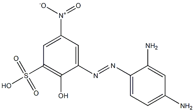 2',4'-ジアミノ-2-ヒドロキシ-5-ニトロアゾベンゼン-3-スルホン酸 化学構造式